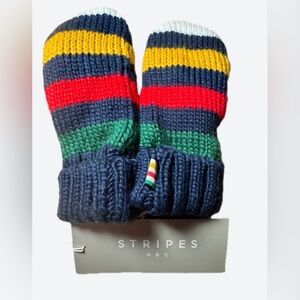 NWT Hudson’s Bay Company HBC Colourful Striped Knit Children’s Mittens 2-5X
